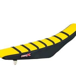 HOUSSE DE SELLE SUZUKI RMZ 250 TOP YELLOW- SIDE BLACK-STRIPES BLACK 2004-2006