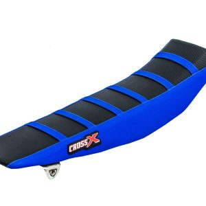 HOUSSE DE SELLE YAMAHA WRF 450 TOP BLACK- SIDE BLUE-STRIPES BLUE 2012-2015