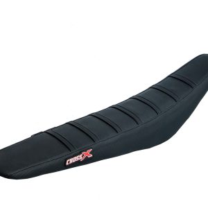 HOUSSE DE SELLE KTM SXF-SX , XC , EXC - TOP BLACK- SIDE BLACK-STRIPES BLACK 2007-2011