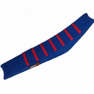 HOUSSE DE SELLE KTM SX - SXF - EXC - TOP BLUE- SIDE BLUE-STRIPES RED 2019-2023