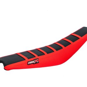 HOUSSE DE SELLE GASGAS EC-ECF - TOP BLACK- SIDE RED-STRIPES RED 2007-2011