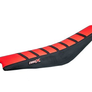 HOUSSE DE SELLE GASGAS EC-ECF - TOP RED- SIDE BLACK-STRIPES BLACK 2012-2017