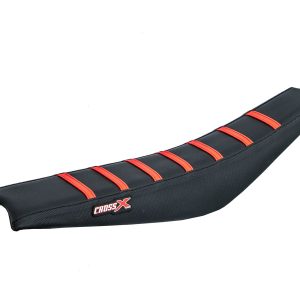HOUSSE DE SELLE GASGAS EC-ECF - TOP BLACK- SIDE BLACK-STRIPES RED 2018-2020