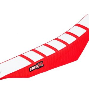 HOUSSE DE SELLE BETA RR-RS TOP WHITE- SIDE RED-STRIPES RED 2020-2025