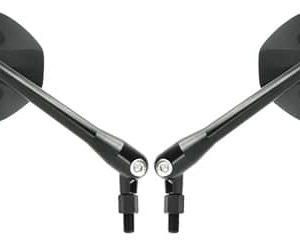 Paire de rétroviseurs réglables universels - M10 - noir mat