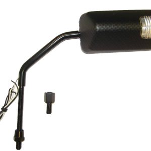 Rétroviseur universels pour scooters type F1 long Clignotant Led - look carbone