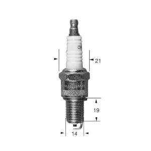 Bougie N7YC Ø14mm Culot: 19mm Equivalence BP7ES 1976-2008