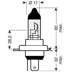 Ampoule H4 - 12V 60/55W P43t 1973-2024