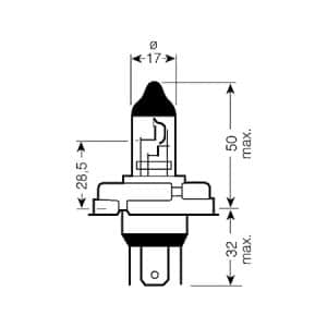 Ampoule CE - 12V 45/40W P45t