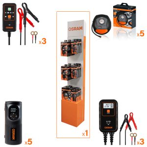 Pack de l'opération "Rentrée Osram". Contient : 3xOLBCS901, 3xOLBCS904, 5xOTI200, 5xOTIR2000