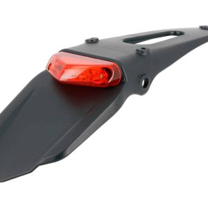 Support Plaque avec bavette et feu led homologué