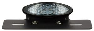 Feu arriere ovale led noir avec support de plaque