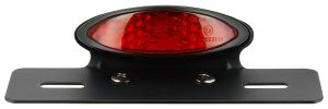 Kit Feu Arriere Ovale Led avec Cabochon Rouge et Support de Plaque