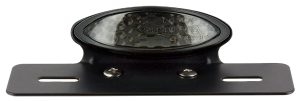 Feu arriere ovale led noir avec support de plaque