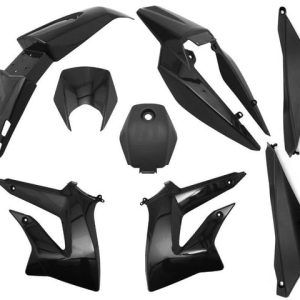 Carénage Derbi Senda DRD X-treme noir brillant 8 pièces 2011-2017