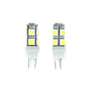 Ampoules Wedge - 9 LEDs - 12V 10W Base T10 W2.1 x9.5D - Blister de 2 Ampoules
