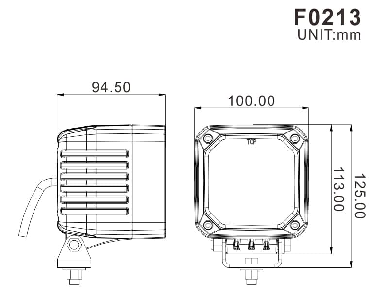 Projecteur cube LED 4 Pouce (100 mm) – Image 5