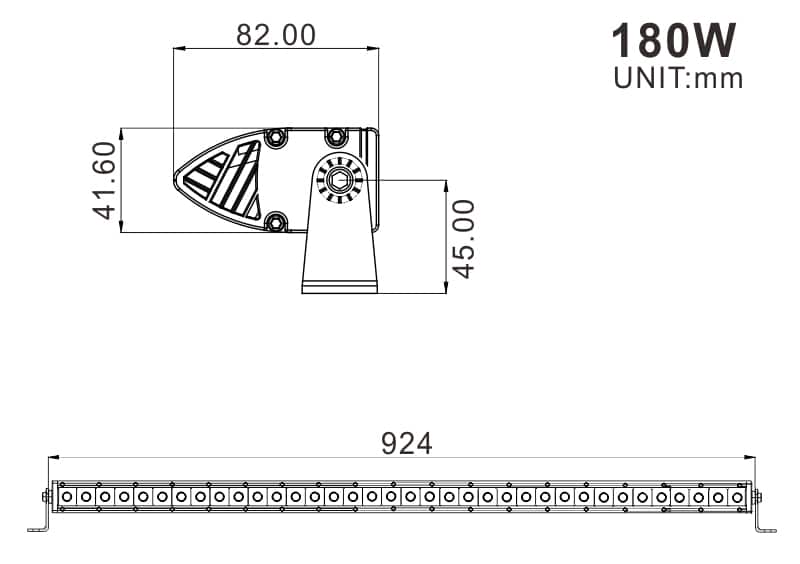 Projecteur LED 36 Pouce (924 mm) simple rangée – Image 4