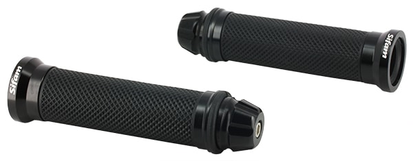Poignées Noires Fermées Avec Embouts De Guidon Vissés ø22mm – Image 2
