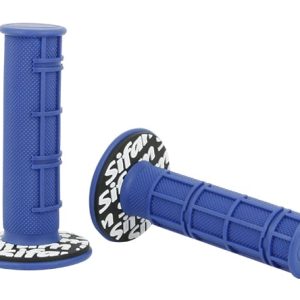 Poignées anti vibrations bleues cross SIFAM Ø22mm