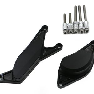 Kit Protection de Carters CNC Anodisés Noir GSR 600 / 750 Gauche et Droit 2008-2016