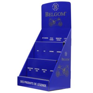 Presentoir comptoir moto Belgom