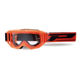 Masque Cross Progrip 3300 Vision Go Orange Fluo ecran Clair