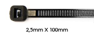 Collier de serrage 2,5 x 100 mm Sac de 100