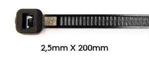 Collier de serrage 2,5 x 200 mm Sac de 100