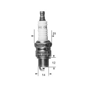 Bougie RG7C Ø14mm Culot: 12mm - Equivalence BR8HS 2000-2008
