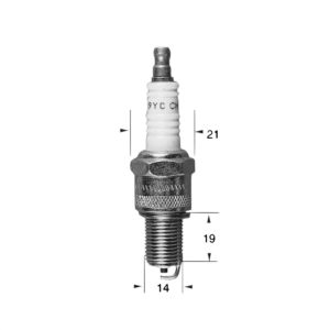 Bougie RN9YC Ø14mm Culot: 19mm - Equivalence BR7ES 1980-2022
