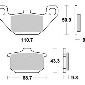 Plaquettes de frein Sifam Métal Fritté haute performance norme KBA/ABE 1983-2005