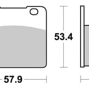 Plaquette de frein - Semi-métal R90 1984-2004