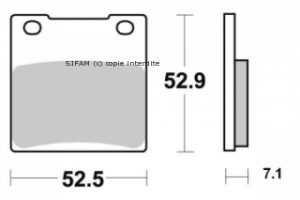 Plaquette de frein - Semi-métal R90 1989-2006