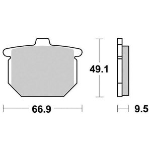 Plaquette de frein - Semi-métal R90 1975-1988