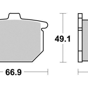 Plaquette de frein - Semi-métal R90 1979-1981