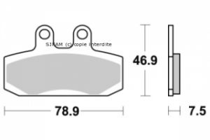 Plaquette de frein Sifam Métal Fritté haute performance norme KBA/ABE 1986-2016