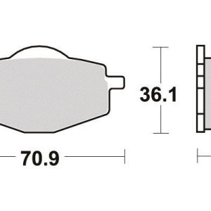 Plaquette de frein PERFTEC Métal Fritté haute performance norme KBA/ABE 1984-2012