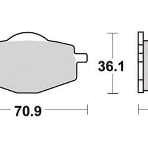 Plaquette de frein - Semi-métal R90 1984-2012