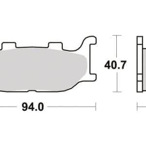 Plaquette de frein - Semi-métal R90 1993-2017