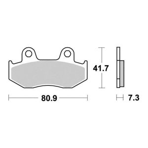 Plaquette de frein - Semi-métal R90 2001-2012