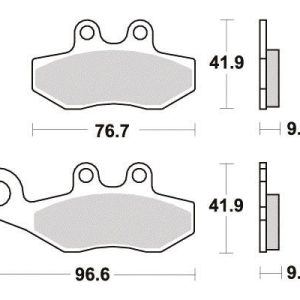 Plaquette de frein PERFTEC Métal Fritté haute performance norme KBA/ABE 1999-2024
