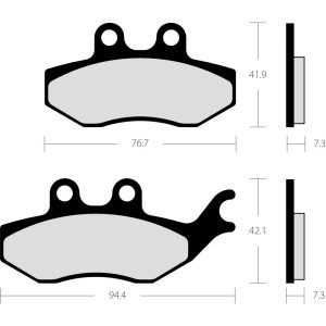 Plaquette de frein - Semi-métal R90 2003-2020