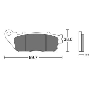 Plaquette metal fritte R90 2008-2023