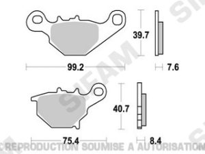 Plaquette de frein Sifam Métal Fritté haute performance norme KBA/ABE 2002-2022