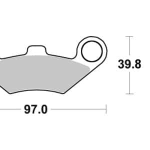 Plaquette de frein - Semi-métal R90 2007-2019