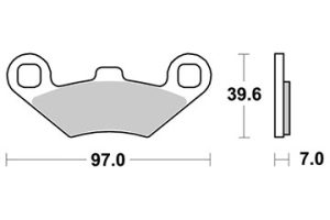 Plaquette de frein - Semi-métal R90 1996-2020