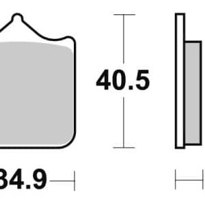 Plaquette de frein - Semi-métal R90 2000-2024