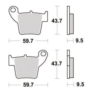 Plaquette de frein Sifam Métal Fritté haute performance norme KBA/ABE 2002-2026