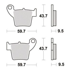 Plaquette de frein - Semi-métal R90 2002-2026